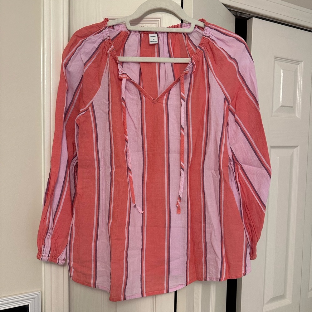 Striped Pink and coral Women's Top old navy